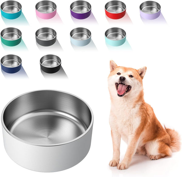 WENBOKMIN Dog Bowl, Stainless Steel Food and Water Bowl, 40Oz, Blue | Non Slip Quiet Bottom, Easy to Clean, Dishwasher Safe16