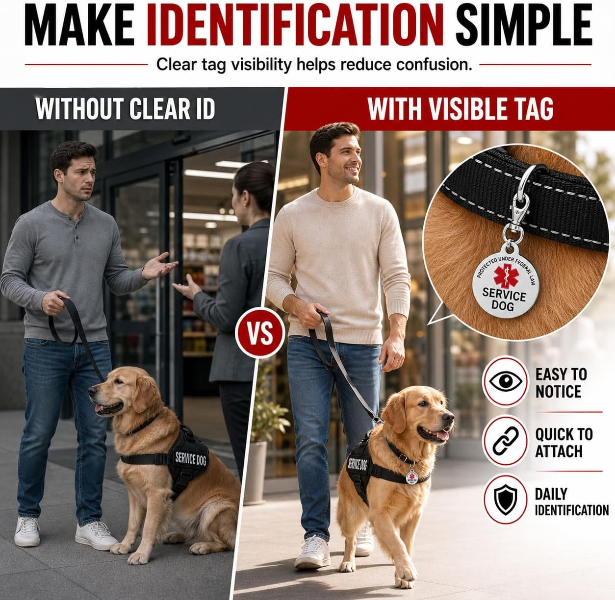 service-dog-tag-double-sided-with-federal-protection-1-25-inch-federal-protection-medical-alert-symbol-protected-by-federal-law-easily-attach-to-collar-harness-vest
