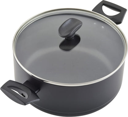 Power Base Nonstick Cookware/Pots and Pan Set, 12 Piece - Matte Black6