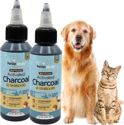 Pet Vet Activated Charcoal Gel for Dogs & Cats (60Ml Bottle) Beef Flavor7