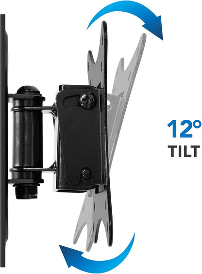 Small TV Wall Mount for 19–32 Inch Flat Screen Tvs | Tilt and Swivel TV Wall Mount | Low Profile 2.4” Design | VESA 75X75 100X100 | Single Stud Installation | 44 Lb Capacity7