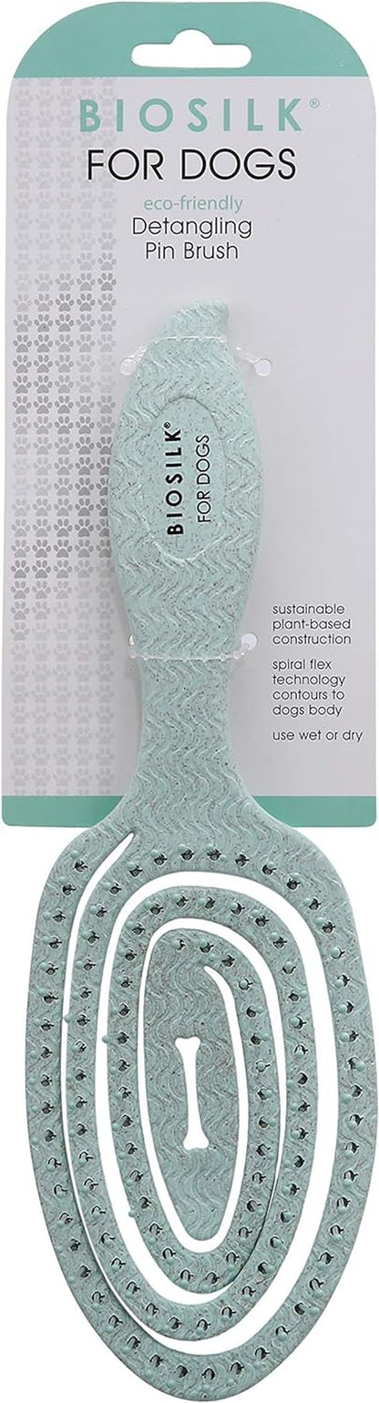 Biosilk for Pets Eco Friendly Detangling Pin Brush for Dogs, Gentle Dog Grooming Brush Designed to Help Remove Knots and Tangles and Support Healthy Coats for All Dogs | Gentle Grooming Brush Removes Knots and Tangles; Supports Healthy Coats for All Dog Breeds2
