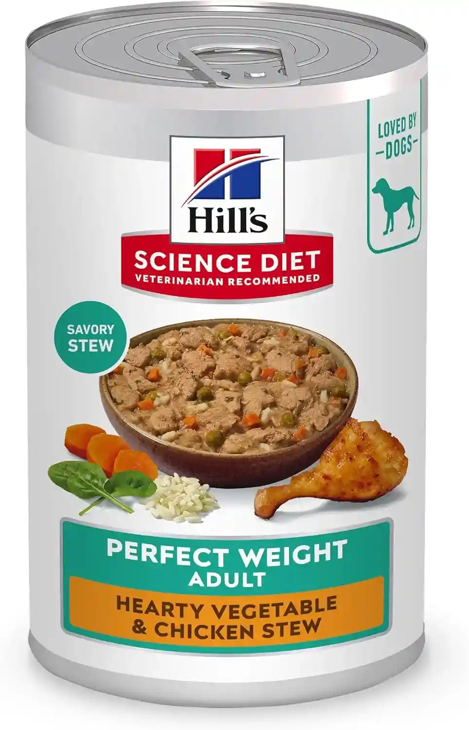 hills-science-diet-adult-perfect-weight-wet-dog-food-1-veterinarian-recommended-vegetable-chicken-stew-12-5-oz-cans-12-pack