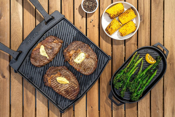Ooni Cast Iron Grizzler Pan - Grill Frying Pan, 12" X 6" Griddle Plate with Removable Handle and Stainless Steel Trivet, Pre-Seasoned Non-Stick Oven Safe Cookware, Pizza Oven and BBQ Accessories9