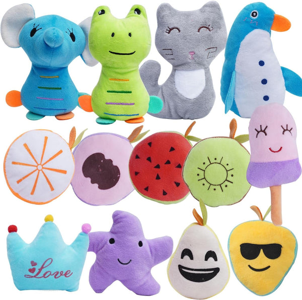 HDMOTU Pack of 26 Soft Small Medium Dog Squeaky Toys,Cute Puppy Favorite Comfortable Squeakers Toy,Multicolored for Puppy2