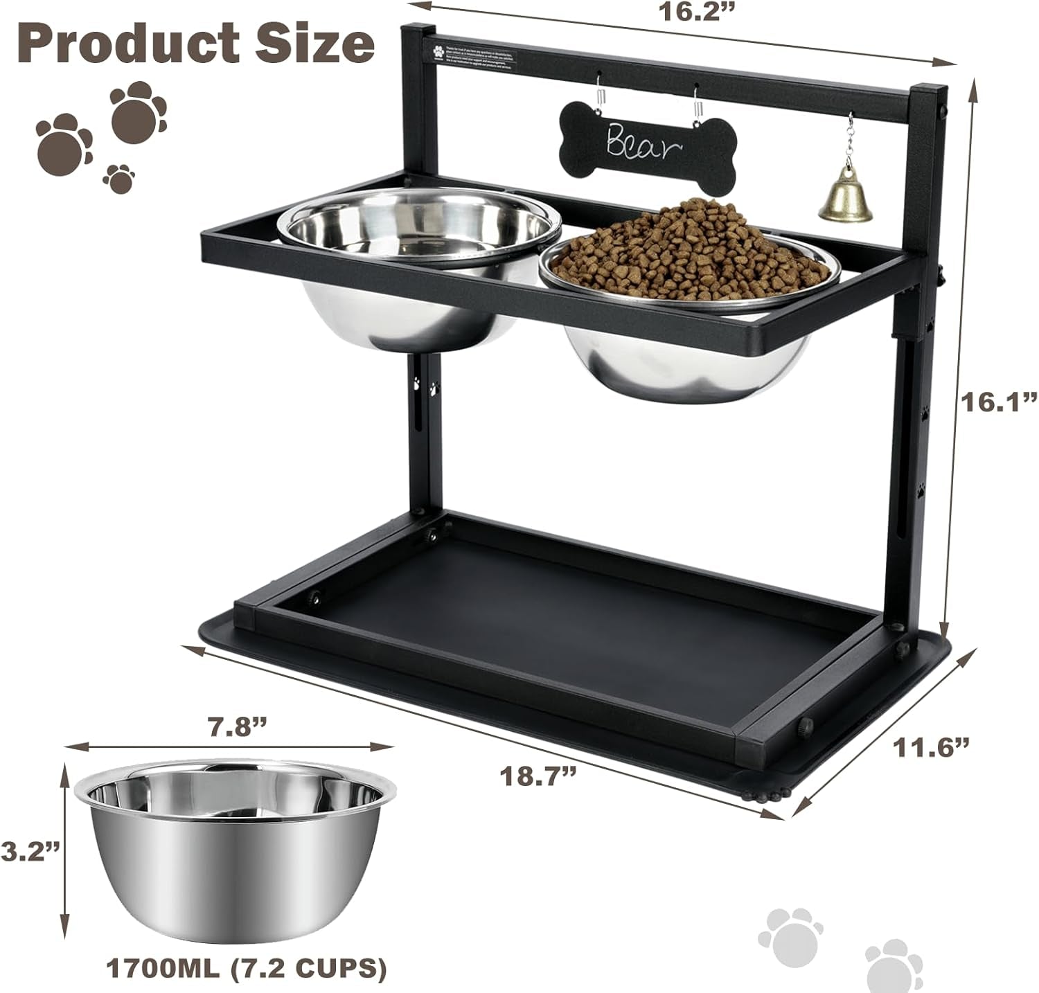 elevated-dog-bowls-with-slow-feeder-for-large-dogs-adjustable-raised-stand-with-2-stainless-steel-bowls-spill-proof-mat-non-slip-dog-feeder-for-large-medium-dogs-black