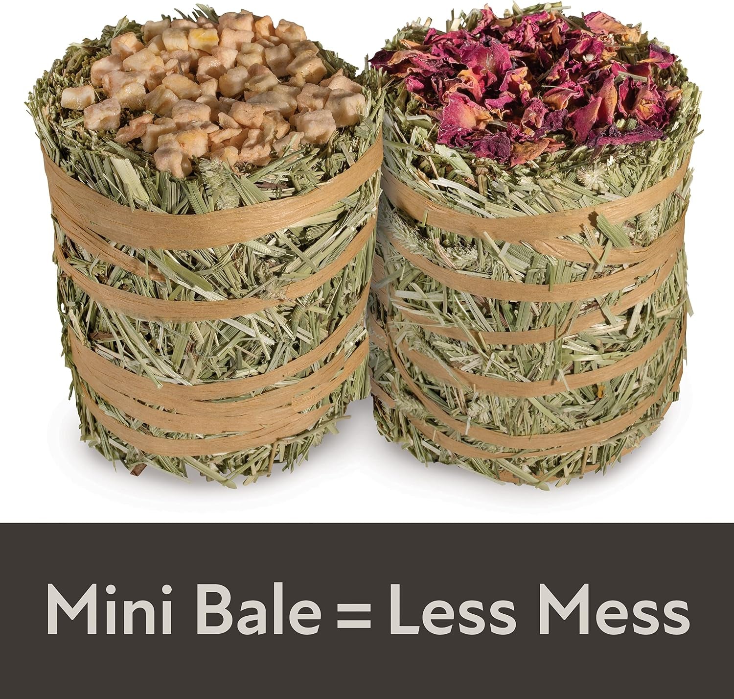 kaytee-field-forest-mini-hay-bales-apple-and-rose-2-pack-7-ounces