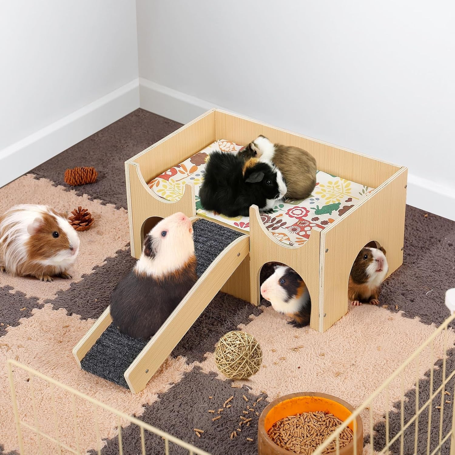 mewtogo-upgraded-sturdy-wooden-guinea-pig-castle-with-stairs-mat-easy-to-assemble-sturdy-playing-hiding-house-for-hamsters-bunny-chinchillas-small-animals