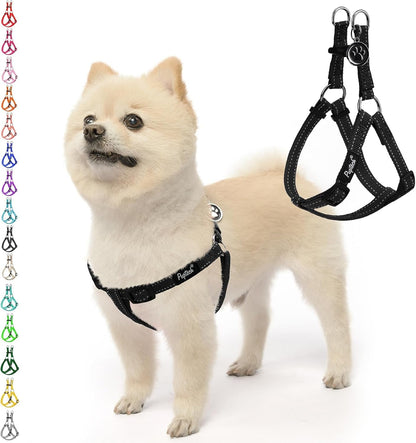 PUPTECK No Pull Dog Harness Soft Adjustable Basic Nylon Step in Puppy Vest Outdoor Walking with ID Tag50