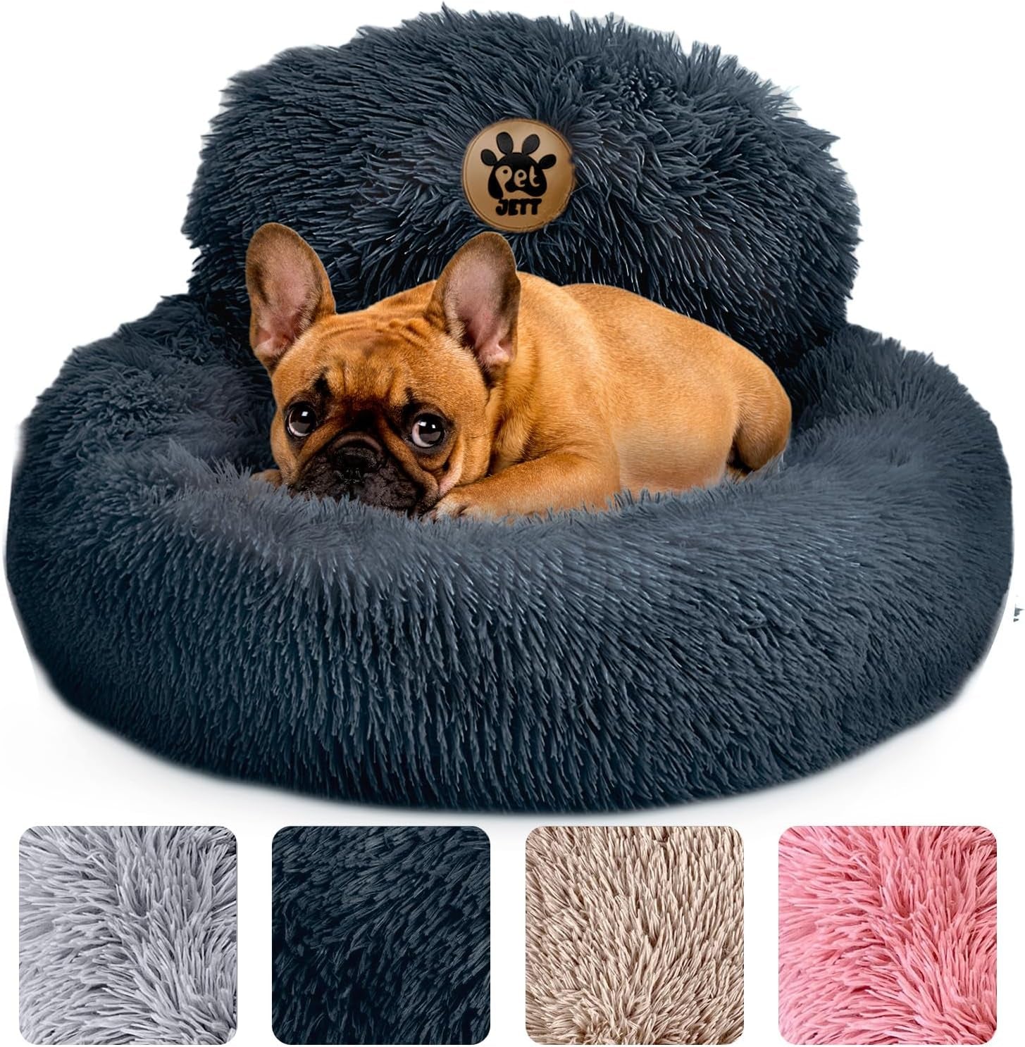 petjett-calming-dog-bed-medium-size-dog-30-donut-bed-washable-dog-bed-anti-slip-super-soft-fluffy-plush-round-dog-bed-anti-anxiety-premium-comfort-pet-bed-fits-dogs-upto-45-lbs-dark-grey