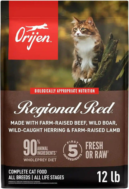 ORIJEN Grain Free WHOLEPREY Dry Cat Food Original Recipe 4Lb. Bag | 90% Animal Ingredients, Freeze Dried, Fresh or Raw Ingredients, High Protein, Heart Health, Free-Run Poultry12