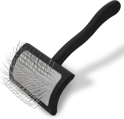 Chris Christensen Big G Dog Slicker Brush for Dogs (Goldendoodles, Labradoodles, Poodles), Groom like a Professional, Fluff Detangle Style, Saves Time Energy, Coral, Large18