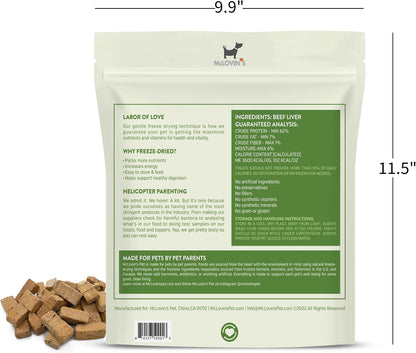 Mclovin'S Pet Freeze Dried Raw Beef Liver Dog Treats and Toppers, 14 Oz. - Single Ingredient, Grain-Free, Gluten-Free, High-Protein Treat – Healthy Dog Training Treats2