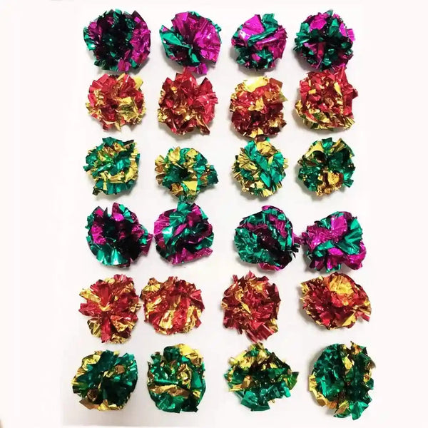Original Mylar Crinkle Balls Cat Toys - 12 Pack6