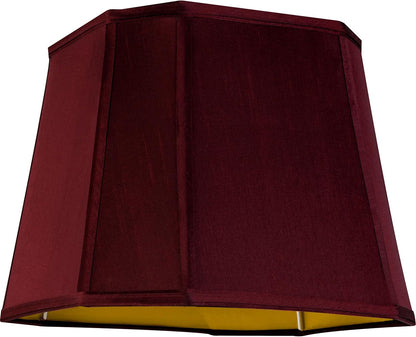 Lamp Shades Square Set of 2 Medium,10"×13"D×10.5" Burgundy Empire | 0.41" Spider,Replacement Lamp Shade for Table Lamps Office,Faux Silk Cut Corner,Victoria Lampshade,Polyester Easy Assembly8