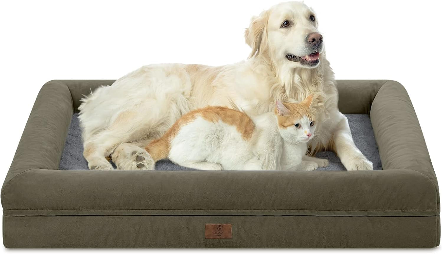 xl-orthopedic-waterprood-dog-bed-for-extra-large-size-dogs-360-degree-bolster-support-egg-crate-foam-waterproof-liner-non-slip-bottom-machine-washable-cover-45-x-35-inch