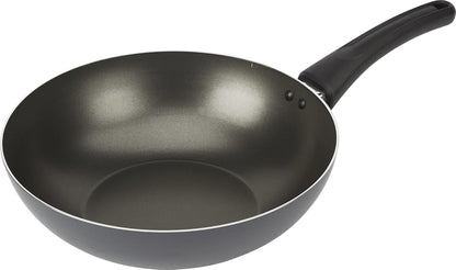 Everyday Nonstick 11-Inch Stir Fry Pan, Deep Walled Skillet for Easy Mixing, Even-Heating Aluminum Wok, Ergonomic Handle, Charcoal Silicone Lacquer, Black Frying Pan1