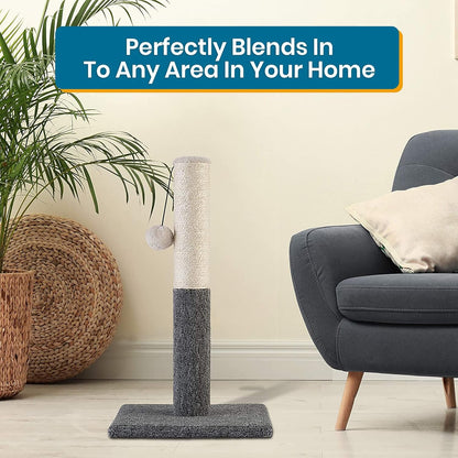 Pawbee 20" Cat Scratching Post with Hanging Ball, Modern Sisal Rope Pole, Scratcher Tower for Indoor Kitten7