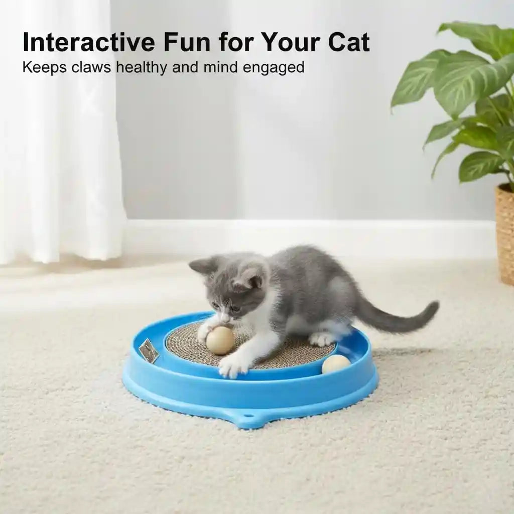 auoon-cat-scratcher-toy-with-ball-track-for-indoor-cats-and-kittens-gray-3-in-1-interactive-cat-toy-cat-scratch-pad-with-cat-ball-toy-and-cat-mouse-toy-for-chasing-exercise-protect-furniture