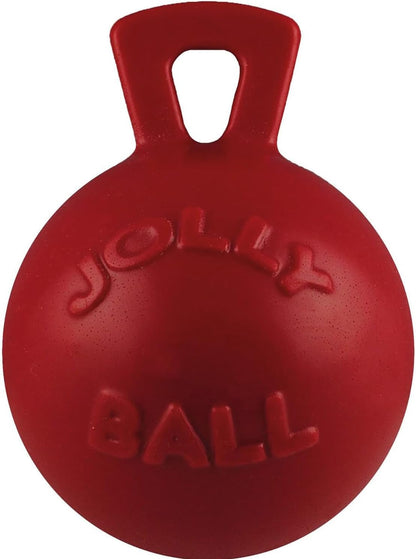Jolly Pets Tug-N-Toss Heavy Duty Dog Toy Ball with Handle, 8 Inches/Large, Red (408 RD)1