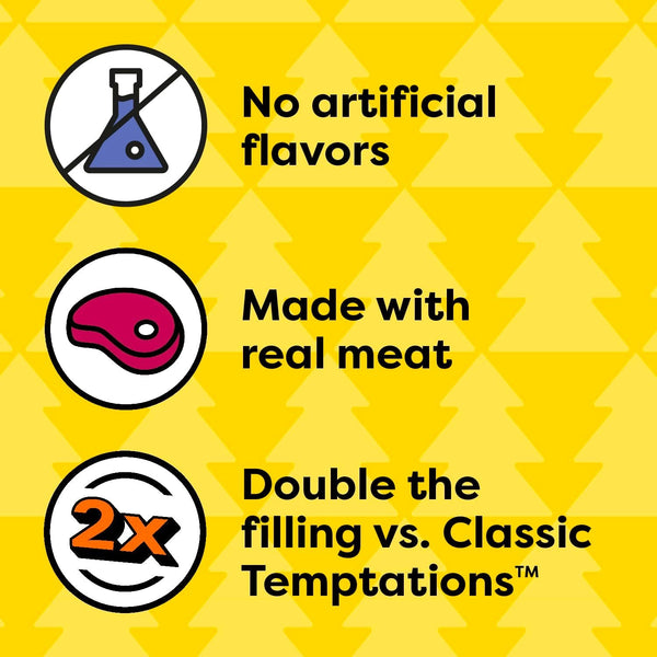 Temptations Tender Fills Adult Cat Treats, Festive Feast Flavor, 11.6 Oz | 2X More Creamy Filling than Classic, Real Meat, No Artificial Flavors, Crunchy Shell with Soft Center, Resealable Pouch3
