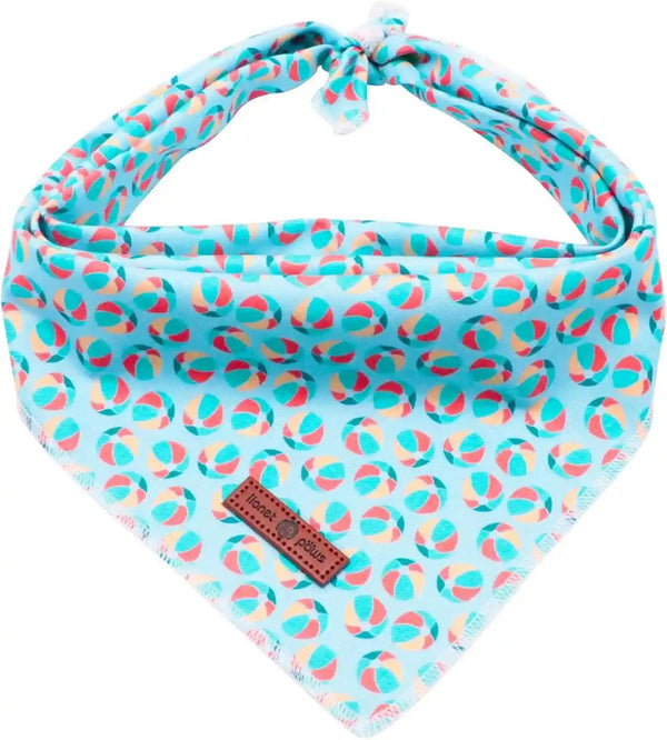 Lionet Paws Dog Bandana for Small Medium Large Dogs, Cat Kerchief Blue DOIT, Triangle Bibs Scarf for Girl or Boy35