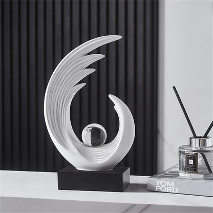 Modern Sculptures Dinning Room Shelf Decor Home Décor Accents | Abstract Art Accessories Decoration for Coffee Table Entryway Console Office Desk Living Room Shelves Housewarming Gift1