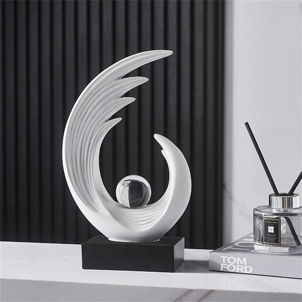 Modern Sculptures Dinning Room Shelf Decor Home Décor Accents | Abstract Art Accessories Decoration for Coffee Table Entryway Console Office Desk Living Room Shelves Housewarming Gift1