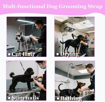 Pet Grooming Loop and Belly Strap for Dogs with Extension Strap, Nylon Restraint Noose Adjustable Slip Rope Dog Grooming Supplies for Dog Grooming Arm and Pet Grooming Table - 3 Pack7