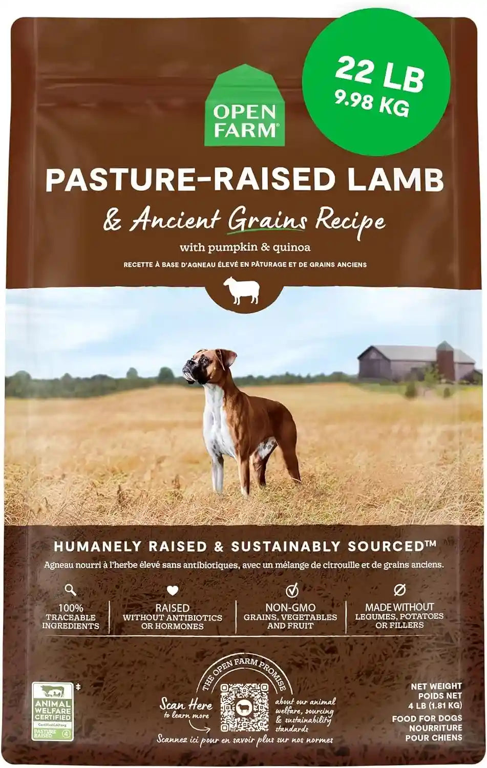 open-farm-ancient-grains-dry-dog-food-wild-caught-salmon-kibble-22lb-bag-all-life-stages-all-breed-sizes-protein-rich-nutrient-dense-100-traceable-ingredients-non-gmo-fruits-veggies