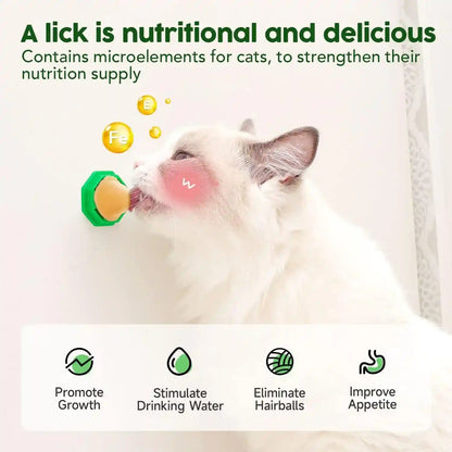 Potaroma 6 Pack Cat Energy Ball Toys, Includes Catnip for Cats Lick | Edible Kitty Toys, Safe Healthy Kitten Chew Toys, Teeth Cleaning Dental Cat Toy, Cat Wall Treats3