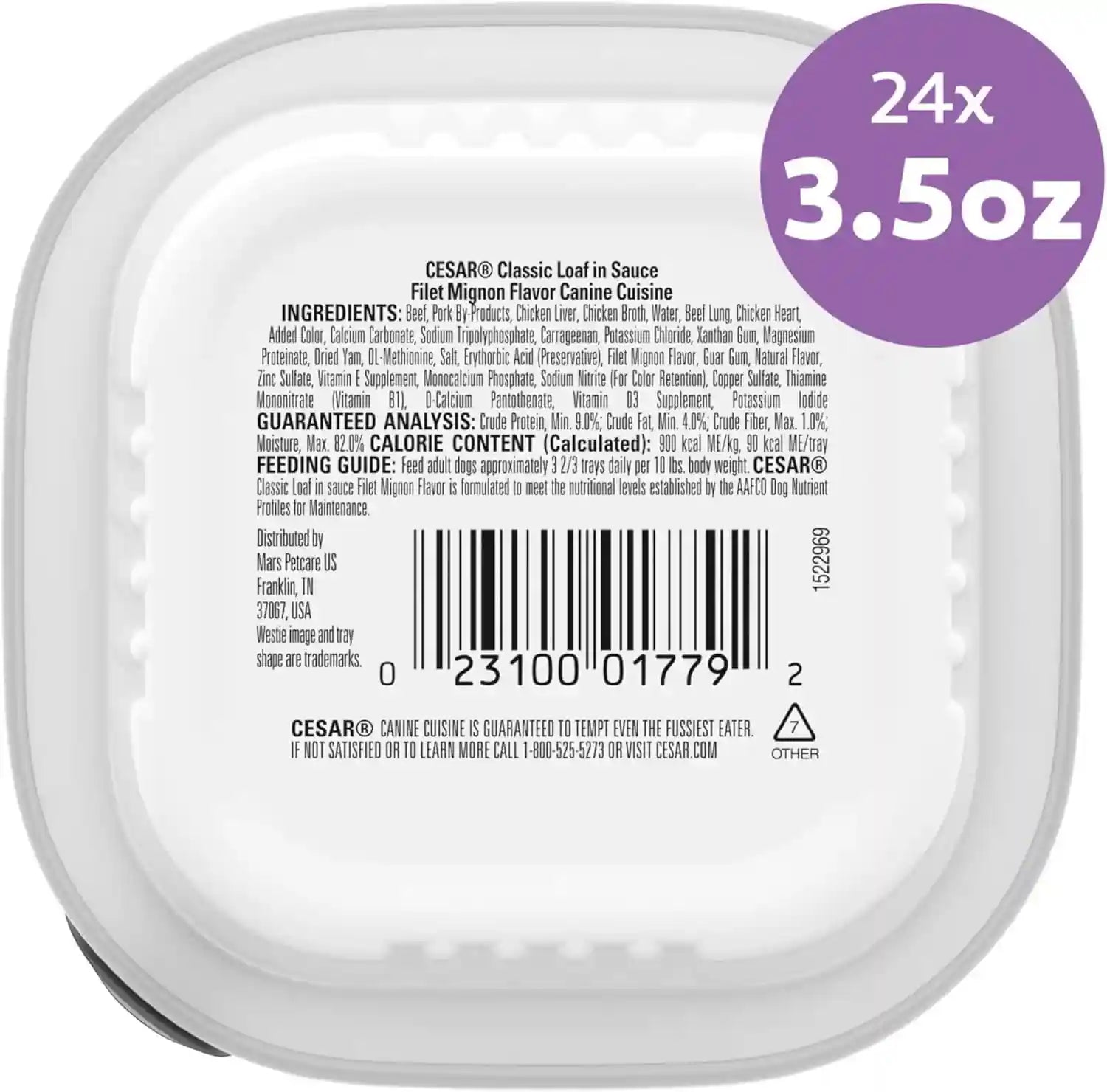 cesar-classic-loaf-in-sauce-wet-dog-food-filet-mignon-3-5-oz-24-count-made-in-usa-real-beef-1-ingredient-no-fillers-added-sugar-artificial-flavors-use-as-meal-or-topper-easy-peel-trays