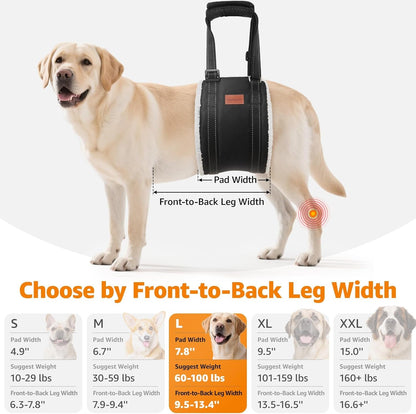 LOOBANI Adjustable Dog Sling for Large Dogs Hind Leg Support ACL Recovery | Walking & Stair Assistance, Senior Dog Mobility, Padded Comfort, Adjustable Fit, Lightweight Nylon, Soft Plush Lining5