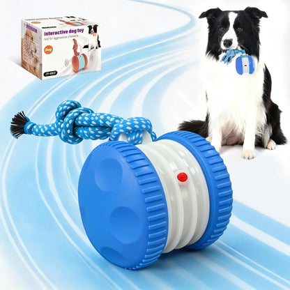 Interactive Dog Toys, Automatic Rolling Ball with Rope, Orange | Motion-Activated Play, Random Path Electric Dog Ball, Bird Sounds, Mental Stimulation for Boredom Relief7