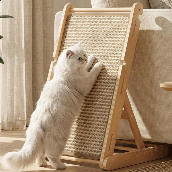 Xiaz Cat Scratcher, 23" Sisal Cats Scratching Board with 5 Adjustable Heights, No Assembly Required, Foldable Cat Scratchers for Indoor Cats and Kittens, Ready to Use1
