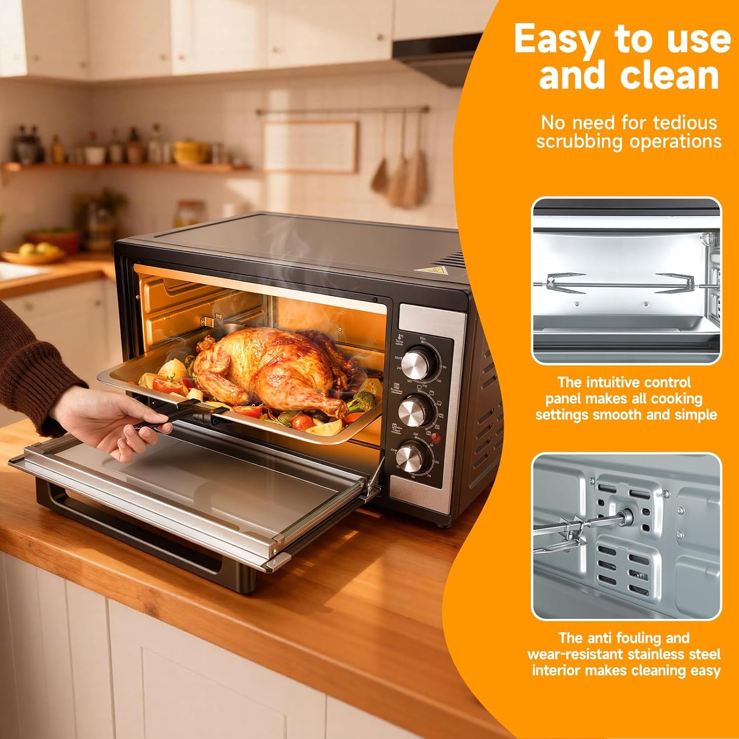2026-new-large-46l-convection-toaster-oven-9-in-1-kitchen-countertop-oven-with-crispy-roast-dehydrate-rotisserie-includes-6-accessories-1500w-black-stainless-steel