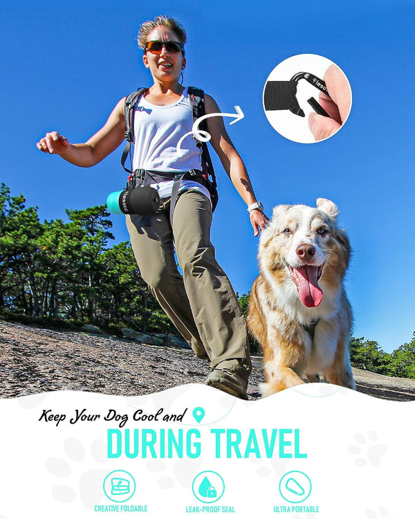 Lesotc Dog Water Bottle, Portable Water Dispenser with Travel Water Bowl, Leak Proof Pet Travel Squeeze Bottle, Puppy Essentials Dog Stuff Accessories for Outdoor Walking, Hiking, Camping4