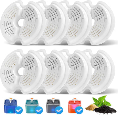 8Pack Cat Water Fountain Filters, Cat Fountain Filter for 67Oz/2L Pet Drinking Fountain Dog Water Dispenser, Pet Fountain Filter Replacement1