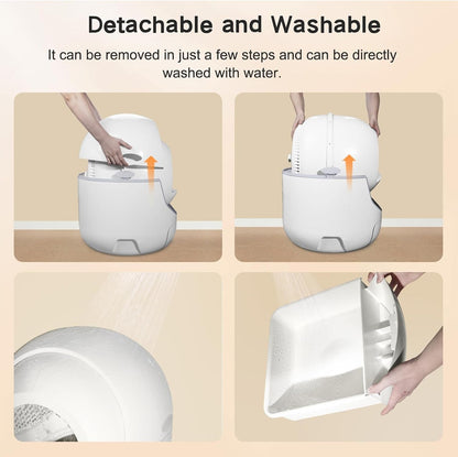 Self Cleaning Cat Litter Box, Automatic Cat Litter Box with APP Control Odor Removal Safety Protection for Multiple Cats, with Garbage Bags7