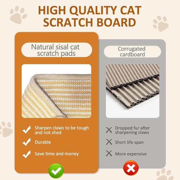 Extra Large Cat Scratching Lounge - Multi-Layer Solid Wood & Sisal, XXL Cat Scratcher and Bed for Large Cats, Furniture Protector with 110Lb Capacity5