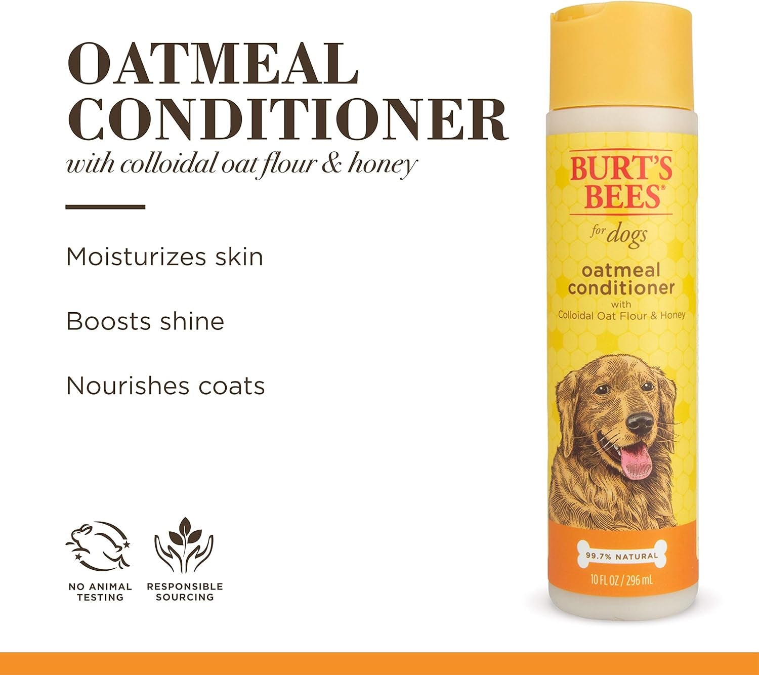burts-bees-for-pets-oatmeal-dog-conditioner-fragrance-free-10-fl-oz-colloidal-oat-flour-and-honey-moisturize-and-soften-dry-coats-ph-balanced-95-natural-origin