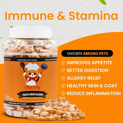 Freeze-Dried Salmon Treats for Cats & Dogs – 100% Wild Caught, Single Ingredient, High-Protein, Healthy Snack – No Additives or Preservatives – 2.7 Oz - Inspected & Tested in USA5