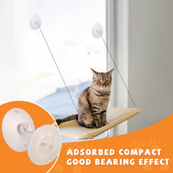 4 Pieces Cat Window Perch Suction Cup, Powerful Cat Window Bed Seat Replacement Suction Cup, Clear PVC Sucker Pads, 2 Styles3