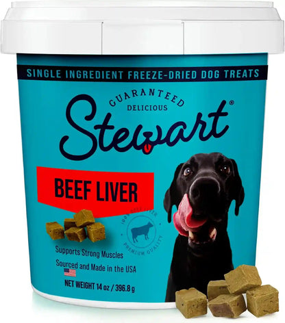 Stewart Freeze Dried Dog Treats, 100% Beef Liver, 21 Oz Tub | Premium Quality Raw Protein, Single Ingredient, High Protein Training Treats & Food Topper, No Refrigeration, Cat Friendly12