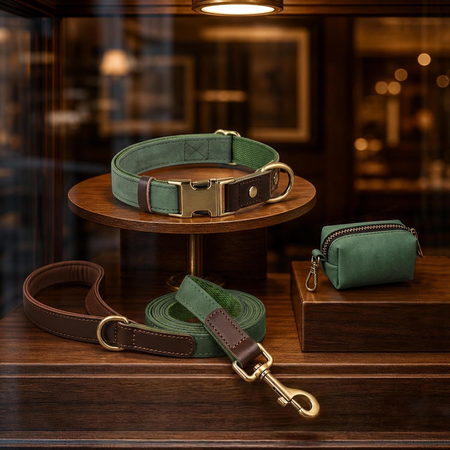 didog-pu-leather-dog-collar-for-small-dogs-puppy-soft-lining-green-s-all-day-comfort-for-daily-walks-and-backyard-play-quick-release-metal-buckle-for-easy-on-off-d-ring-for-leash-easy-clean