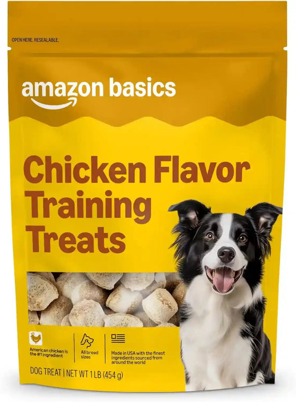 Amazon Basics Chicken Flavor Training Treats for Dogs, 2 Lb. Bag (32 Oz) (Previously Wag)8