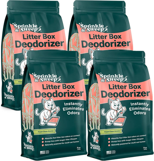 Sprinkle & Sweep: Litter Box Deodorizer - 8Oz Bag - Cat & Kitten Home Odor Neutralizer, Ultra-Absorbent Formula, Non-Toxic & Safe, Pet Smell Control12