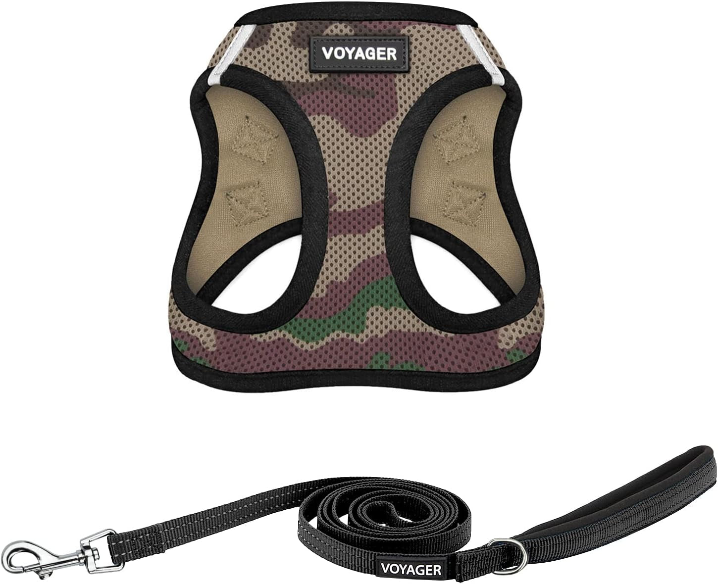 best-pet-supplies-voyager-step-in-air-all-weather-mesh-harness-and-reflective-dog-5ft-leash-combo-with-neoprene-handle-for-small-medium-and-large-breed-puppies-baby-blue-small