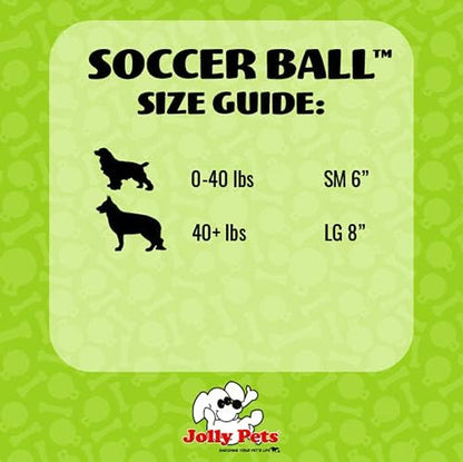 Jolly Pets Large Soccer Ball Floating-Bouncing Dog Toy, 8 Inch Diameter, Ocean Blue | Large 8 Inch Durable Dog Soccer Ball for Dogs 60 to 90 Lbs, Won'T Deflate When Punctured, Floats for Water Play, Made in USA3
