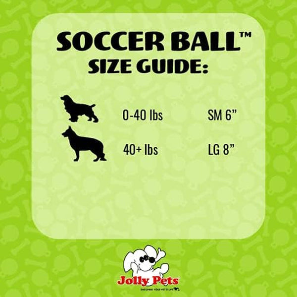 Jolly Pets Large Soccer Ball Floating-Bouncing Dog Toy, 8 Inch Diameter, Ocean Blue | Large 8 Inch Durable Dog Soccer Ball for Dogs 60 to 90 Lbs, Won'T Deflate When Punctured, Floats for Water Play, Made in USA3